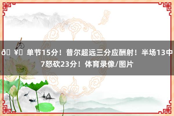 🥊单节15分！普尔超远三分应酬射！半场13中7怒砍23分！体育录像/图片
