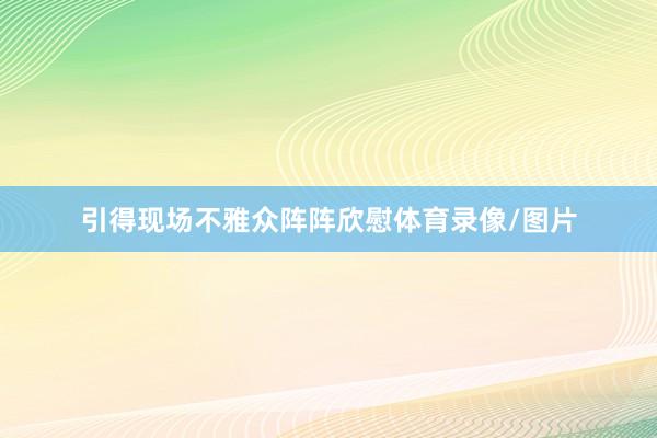 引得现场不雅众阵阵欣慰体育录像/图片