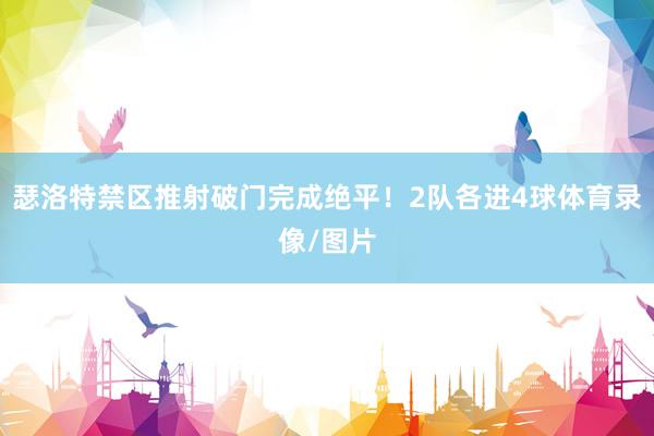 瑟洛特禁区推射破门完成绝平！2队各进4球体育录像/图片