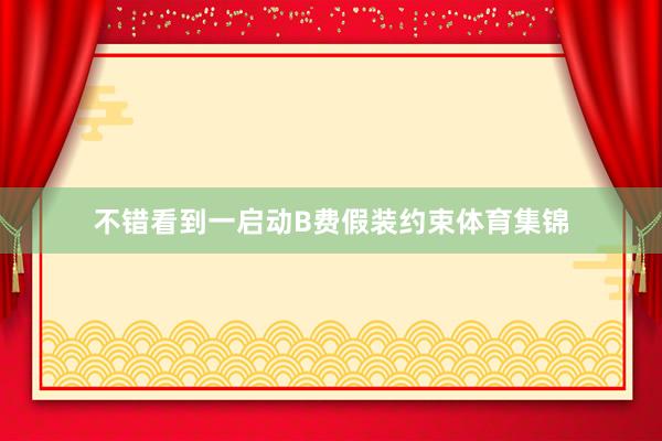 不错看到一启动B费假装约束体育集锦