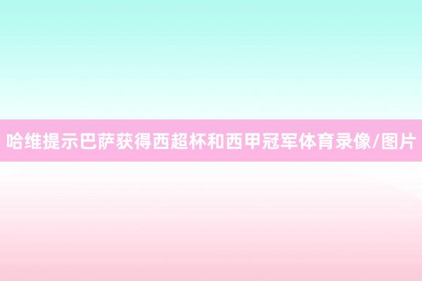 哈维提示巴萨获得西超杯和西甲冠军体育录像/图片