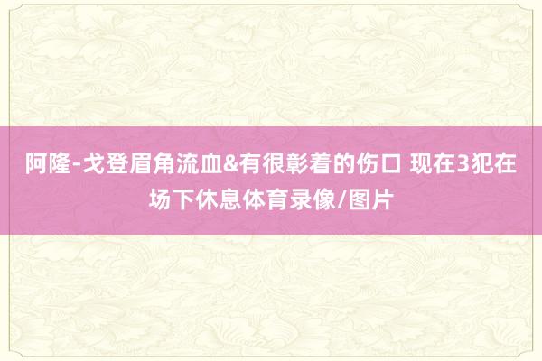 阿隆-戈登眉角流血&有很彰着的伤口 现在3犯在场下休息体育录像/图片
