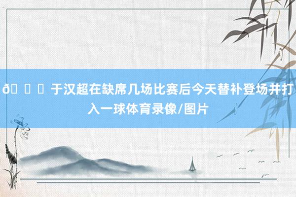 🎙于汉超在缺席几场比赛后今天替补登场并打入一球体育录像/图片