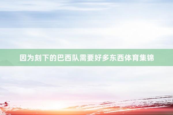 因为刻下的巴西队需要好多东西体育集锦