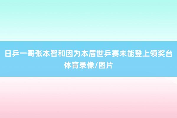 日乒一哥张本智和因为本届世乒赛未能登上领奖台体育录像/图片