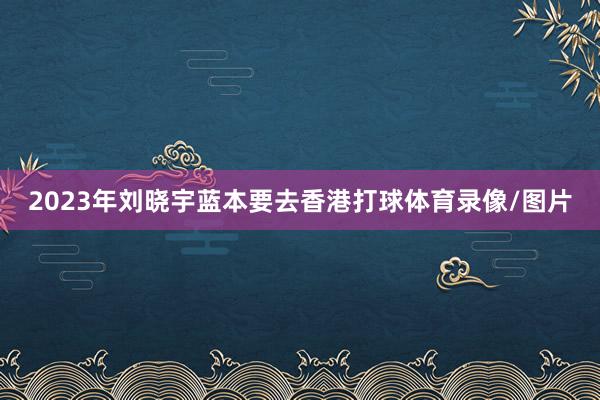 2023年刘晓宇蓝本要去香港打球体育录像/图片