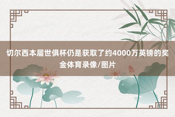 切尔西本届世俱杯仍是获取了约4000万英镑的奖金体育录像/图片