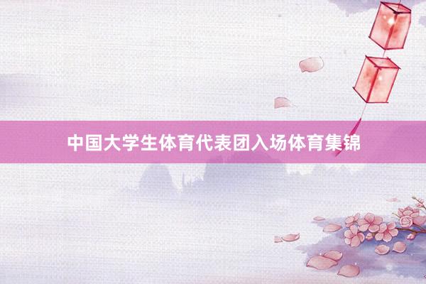 中国大学生体育代表团入场体育集锦