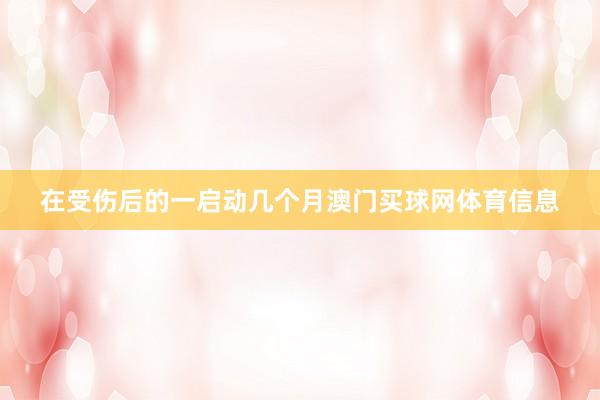 在受伤后的一启动几个月澳门买球网体育信息