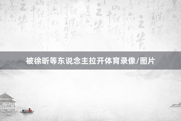 被徐昕等东说念主拉开体育录像/图片