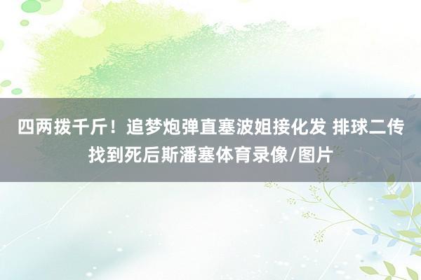 四两拨千斤！追梦炮弹直塞波姐接化发 排球二传找到死后斯潘塞体育录像/图片