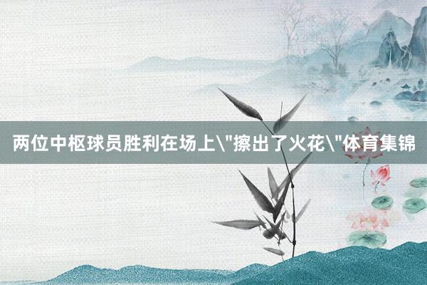 两位中枢球员胜利在场上