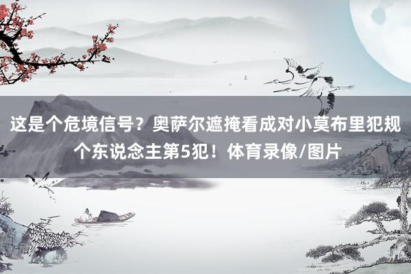 这是个危境信号？奥萨尔遮掩看成对小莫布里犯规 个东说念主第5犯！体育录像/图片