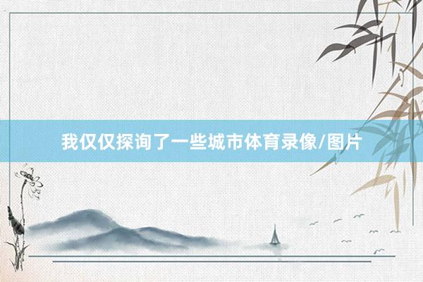 我仅仅探询了一些城市体育录像/图片